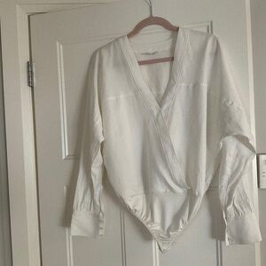 Good American Long Sleeve Blouse Bodysuit